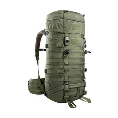 Immagine di Tasmanian Tiger TT Base Pack Zaino modulare espandibile da 52 l fino a 65 l, con sistema Molle e cintura rimovibile, colore: Oliva