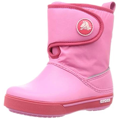 Immagine di Crocs Crocband II.5 Gust Boot Stivali da Neve, Unisex Bambini, Rosa (Pink Lemonade/Poppy), 33/34 EU