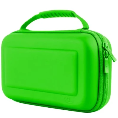 Immagine di Custodia da trasporto Orzly compatibile con Nintendo Switch e New Console OLED rosso/bianco protettiva viaggio portatile rigida a conchiglia tasche per accessori gioch