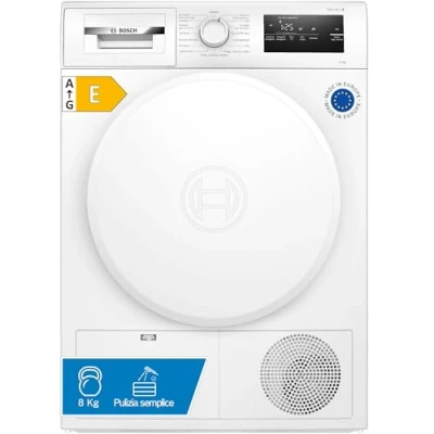 Immagine di Bosch WTH83208II Serie 4, Asciugatrice a pompa di calore, capacità 8 kg, EasyClean: i filtri per la lanugine, AutoDry: sistema asciugatura automatica controllata, Programma Rapido