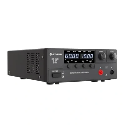 Immagine di Alimentatore CC variabile, 0 15V 60A da banco regolato a commutazione con manopola encoder, interruttore di accensione/spegnimento dell&#039;uscita, display LED 4 cifre, OVP e OCP