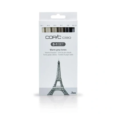 Immagine di Copic 22075565 Ciao Set 5+1, Caldo Grigio