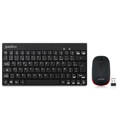 Immagine di PERIDUO 712 Tastiera e mouse wireless, 2,4 GHz, AES 128 Bit, colore: Nero