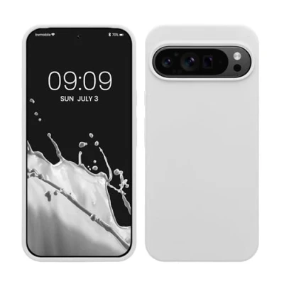 Immagine di kwmobile Cover per Google Pixel 9 Pro XL Custodia Back Case Smartphone in Silicone TPU Protezione Gommata bianco matt