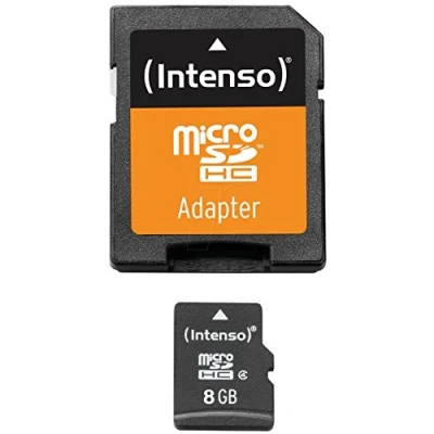 Immagine di Intenso Scheda di memoria MicroSDHC Memory Card da 8 GB, Class 4 (con Adattatore SD)