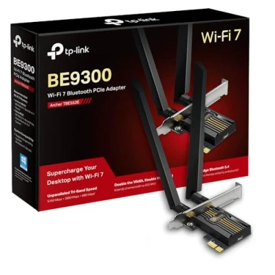 Immagine di TP Link Archer TBE552E PCIe Scheda WiFi BE9300Mbps 7, Bluetooth 5.4, WPA3, MU MIMO, OFDMA, PC Fisso, Supporta Windows 11