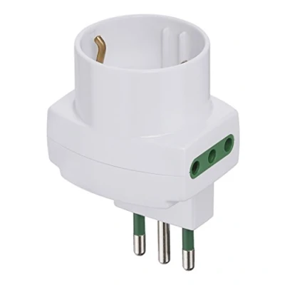 Immagine di VIMAR RI.00313.B Adattatore multipresa sfalsato Verticale S11+2P11+P30, Bianco