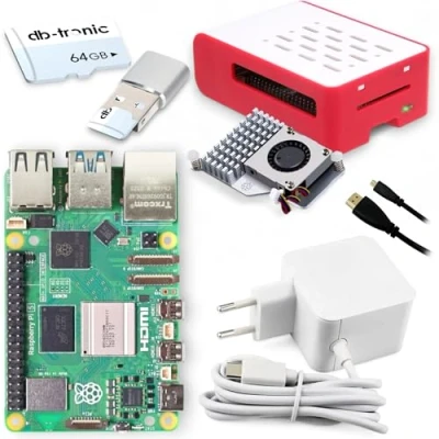 Immagine di db tronic Raspberry Pi 5 Starter Kit da 8 GB, raffreddamento attivo, RP5 8GB COOLER