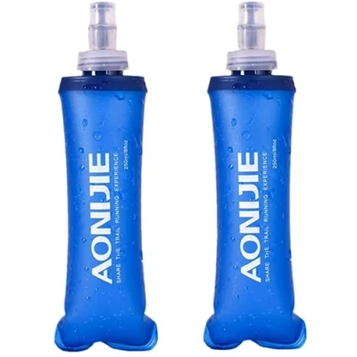 Immagine di AONIJIE 2PCS Pieghevole 250 ml/500ml TPU Outdoor Sport Acqua Idratazione Bottiglia Soft Flask per corsa, Bicicletta, Campeggio, Escursionismo (250ML 2PCS)