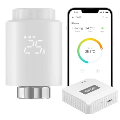 Immagine di SONOFF Zigbee Termostato per radiatore intelligente con TRVZB &amp; ZBBridge P Gateway, valvola aggiuntiva controllo della casa intelligente, funziona Alexa e Google Home