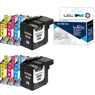 Immagine di LCL Cartucce d&#039;inchiostro Compatibile LC229XL LC225XL LC229 LC225 LC229XLBK LC225XLC LC225XLM LC225XLY (2Nero 2Ciano 2Magenta 2Giallo) Sostituzione per Brother MFC J5320DW J5620DW J5625DW J5720DW