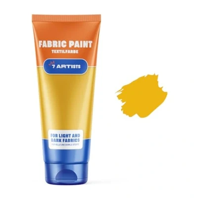 Immagine di 7 Artists Colore Tessuto Per Tessuti Giallo 60 ml Colori Permanenti Vernice Stoffa Pittura