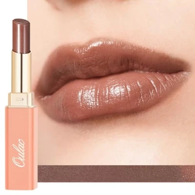 Immagine di Oulac 2 in 1 Rossetto e Balsamo Labbra Marrone,Labbra Succoso Lucido, Effetto Idratante Nutriente, Cura delle Labbra, Fornisce Morbidezza alle Secche Screpolate, Vegan (03) Modern Love