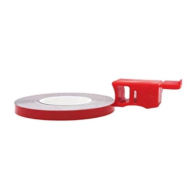 Immagine di 4R Quattroerre.it 10232 Wheel Stripes Strisce Rifrangenti per Cerchi Moto con Applicatore, Rosso, 5 mm x 6 mt