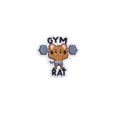 Immagine di Elitex training Toppa in gomma con velcro Gym Rat per zaini e giubbotti da cross palestra