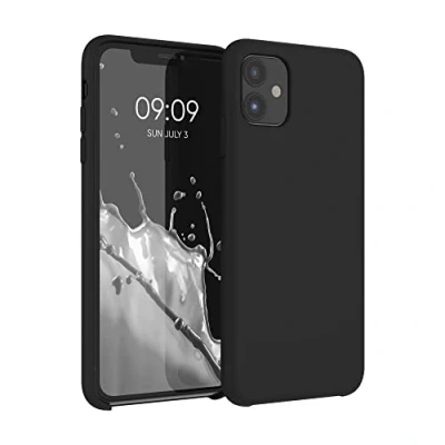 Immagine di kwmobile Cover per Apple iPhone 11 Custodia Back Case Smartphone in Silicone TPU Protezione Gommata nero matt