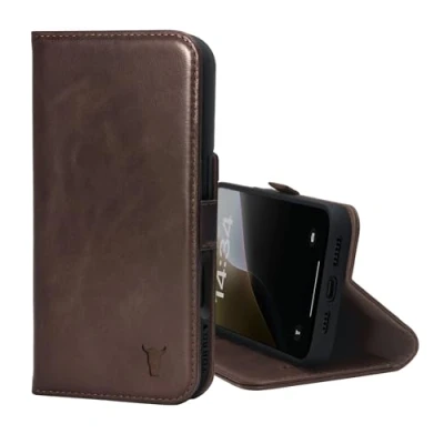 Immagine di TORRO Cover in Pelle Compatibile con iPhone 16 Pro Max Custodia a Portafoglio Premium Cavalletto e Slot per Carte (Compatibile Caricatori Ufficiali MagSafe) Marrone