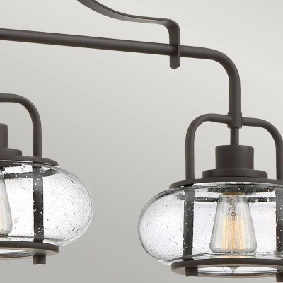 Immagine di QUOIZEL Lampada a sospensione Trilogy, bronzo, 3 luci