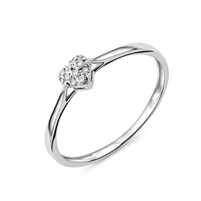 Immagine di Miore Anello di fidanzamento da donna in Oro bianco 9 carati/ 375 diamanti 0,04 ct e bianco, 58 (18.5), cod. MSJ9023R8