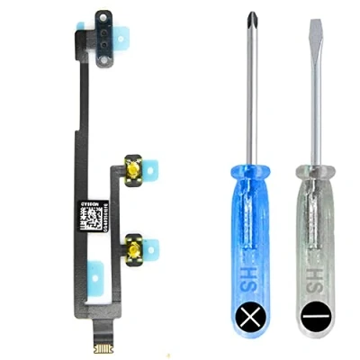Immagine di MMOBIEL Tasto Power/Volume Pulsante Compatibile con iPad 7 2019 / 8 2020 Power On off Button/Controllo Volumo Cavo Flessibile di Ricambio incl Mute, Microfono e Cacciaviti
