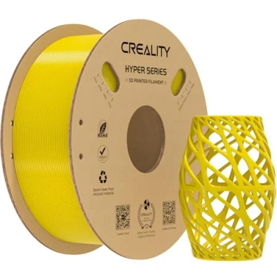 Immagine di Creality Hyper PETG PLA Filamente 1.75mm Giallo per Stampante 3D Progettato l&#039;alta Velocità 30 600mm/s, 1kg(2.2lbs)/Spool, Precisione Dimensionale ± 0.03 mm