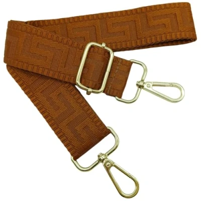 Immagine di Tracolla Regolabile Colorata per Borse Donna Marrone Rossastro, 80 130cm Cinghia della Borsa con Gold Moschettone, Durevole Crossbody Borsa, Chitarra, Moderne Accessori, 3.8cm, 1302