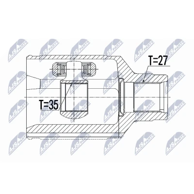 Immagine di NTY NPW CH 077 Kit Giunto Omocinetico Assale anteriore Dx TESLA: Model S