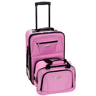 Immagine di Rockland Set di valigie verticali Softside moda, rosa, Taglia unica, moda
