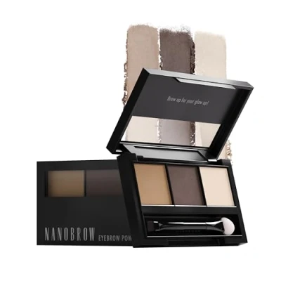 Immagine di Set Polveri per sopracciglia Nanobrow Eyebrow Powder kit Palette di ombretti con evidenziatore, lo styling delle (LIGHT)