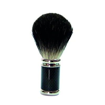 Immagine di Golddachs Pennello da barba, 100 per cento Peli Di Tasso, Argento Nero manico in metallo, 1 pezzi