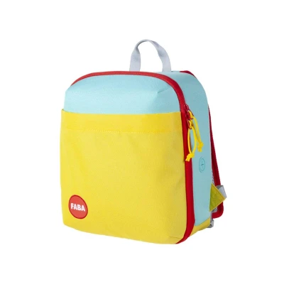 Immagine di FABA Zaino Zipi per bambini dai 3 anni, dimensioni 23x27,5x15 cm, tessuto colorato, spallacci e schienale imbottiti