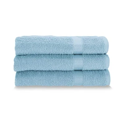 Immagine di Gabel Asciugamani Viso, Spugna di Puro Cotone Idrofilo, 60 x 100 cm, Cielo, Set da 3 Pezzi