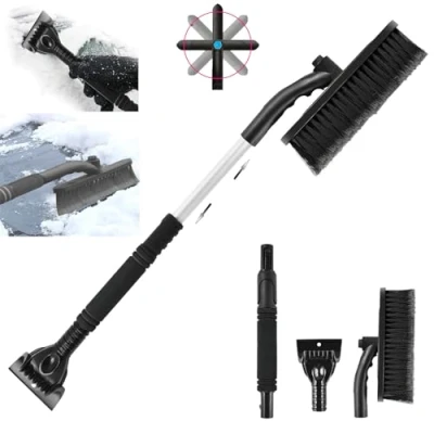 Immagine di Gxlaihly Raschietto per Ghiaccio e Spazzola da Neve 3 in 1,Spazzola Auto,Raschietto Auto,per Auto Staccabile Scopa Rimozione (Nero)