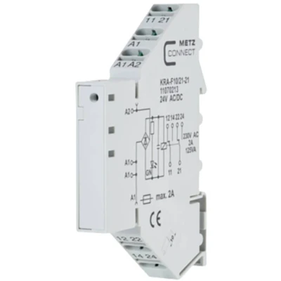 Immagine di Modulo daccoppiamento; 24, 24 V/AC, V/DC (max) 2 scambi Metz Connect 11070213 1 pz.