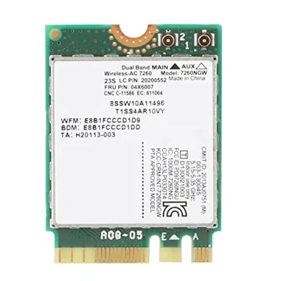 Immagine di scheda di rete wireless a doppia frequenza, 2.4G/5G per 7260 AC 867 Mbps Speciale /ThinkPad
