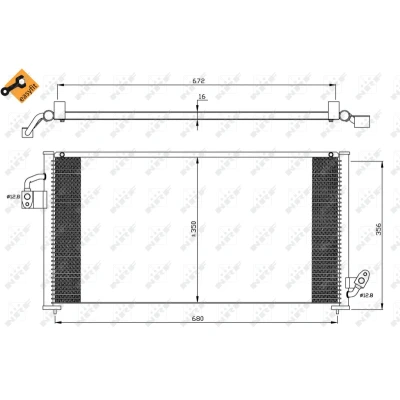 Immagine di NRF EASY FIT 35523 Condensatore con anello tenuta 12,8 Alluminio 670