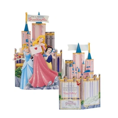 Immagine di UK Greetings Biglietto di compleanno 3D per nipote Pop Up Disney Princess Castle