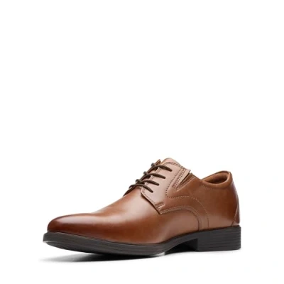 Immagine di Clarks Whiddon Plain, Scarpe Stringate Derby Uomo, Dark Tan Leather 2, 39.5 EU Larga