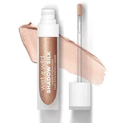 Immagine di Wet n Wild Shadow Silk Liquid Eyeshadow, Ombretto Liquido Altamente Pigmentato con Finitura Shimmer, Asciugatura Rapida, Facile da Applicare Applicatore a Bacchetta, Tonalità Lunar Beige