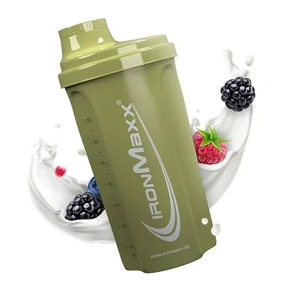 Immagine di IronMaxx Protein Shaker Verde Marino 700ml Proteico con Tappo a Vite, Setaccio &amp; Scala Graduata prova di perdite, lavabile in lavastoviglie privo plastificanti BPA e DEHP