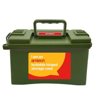 Immagine di Amtech N0155 Cassetta degli attrezzi con serratura, resistente alle intemperie e impermeabile, doppi punti di bloccaggio capacità 4 kg/4,7 l