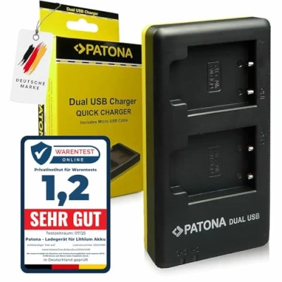 Immagine di PATONA Caricabatteria Doppio per EN EL19 Batteria Compatibile con Nikon Coolpix S100 S2500 S2750 S3100 S3500 S4100 S5200 S6500 S6900 W100 W150