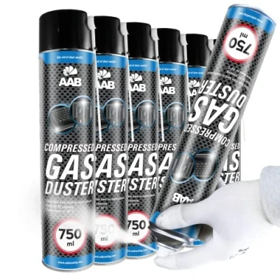 Immagine di AABCOOLING Compressed Gas Duster 750ml Spray Congelante per Elettronica, Freddo, Raffreddante Spray, Ghiaccio Istantaneo, Gelo, congelare a 50*C Set di 6 Pezzi
