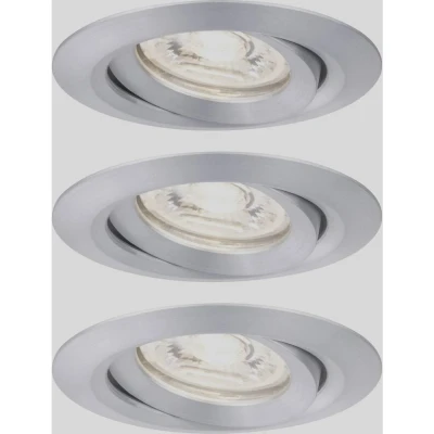 Immagine di Paulmann 92975 EBL Nova mini Plus Coin Lampada LED da incasso Kit 3 (monocolore) 4.20 W Alluminio