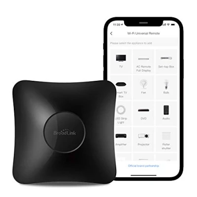 Immagine di BroadLink RM4 pro Telecomando universale IR e RF, apprendimento codici, TV, AC, motori per tende, supporta Alexa