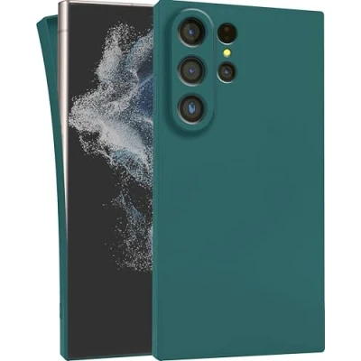 Immagine di MyGadget Cover per Samsung Galaxy S23 Ultra Custodia Protettiva in Silicone Morbido Case TPU Flessibile Protezione Antiurto &amp; Antiscivolo Verde Oliva