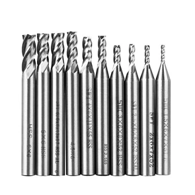 Immagine di Linkstyle 10 Pezzi Punte da Trapano Metallo (1,5 6 mm), HSS Fresa CNC a 4 Taglienti, Codolo Cilindrico Set di Professionali per Legno Cemento Mattoni Plastica, Punta Rotary Burrs