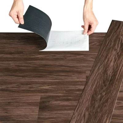 Immagine di NEU.HOLZ Piastrelle/Listoni in PVC Adesivi (42 listoni = 5,85 m²) Pavimento Vinilico Fai da Te Pavimentazione Autoadesiva Rivestimento per Spazi Interni Rovere &#039;Smoked&#039;