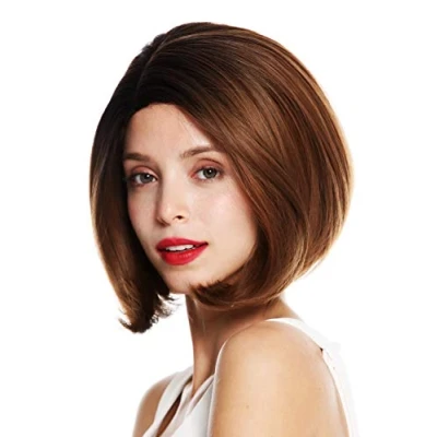 Immagine di WIG ME UP SS132 12/24B/30AR Parrucca donna Corta Bob Liscia Punte ricurve Riga in mezzo Castano rossiccio Biondo Mèches