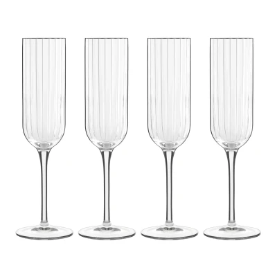 Immagine di Luigi Bormioli Bach, set da 4 bicchieri spumante, volume 210 ml, vetro soffiato, fusto rinforzato in titanio, eleganza e robustezza per vini spumanti